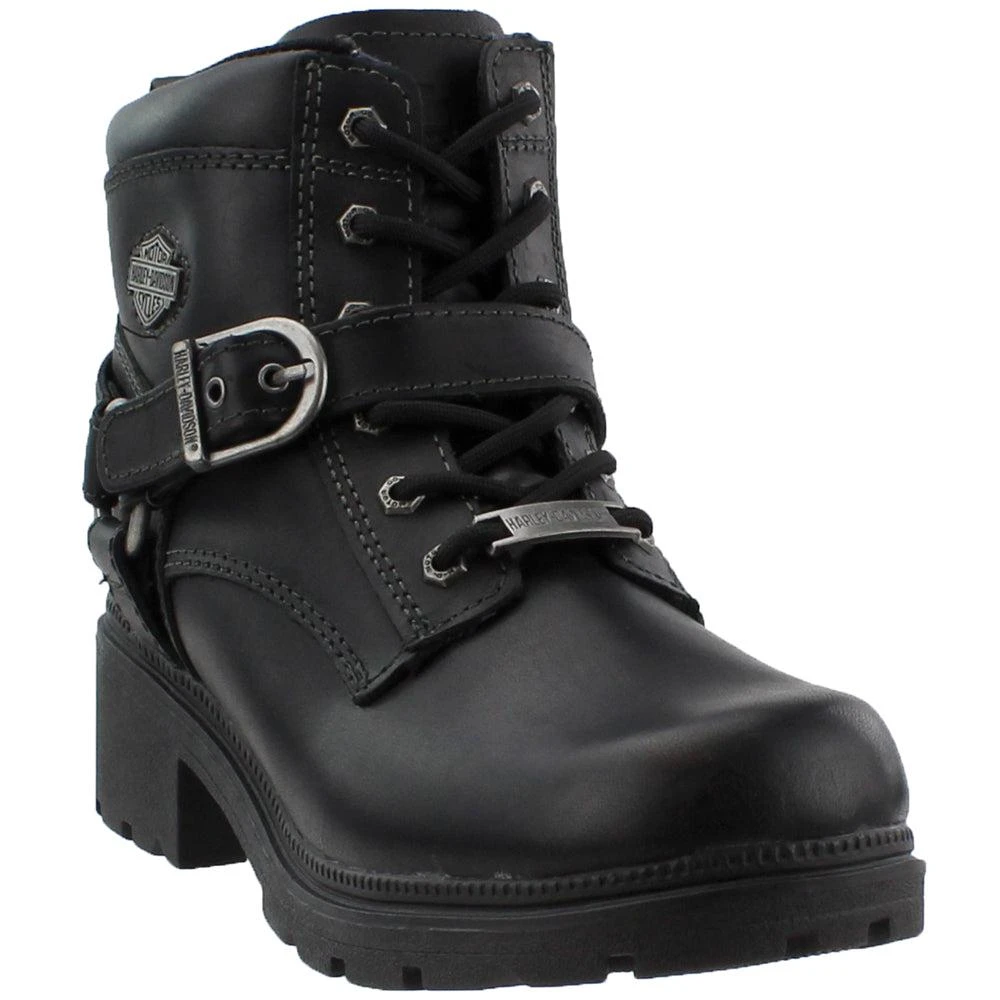 Harley Davidson Tegan Round Toe Zippered Motorcycle Boots 2