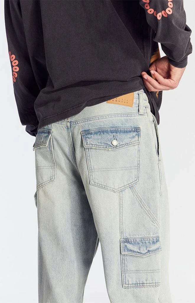 PacSun Dylan Baggy Jeans Cargo Carpenter Light Indigo 5
