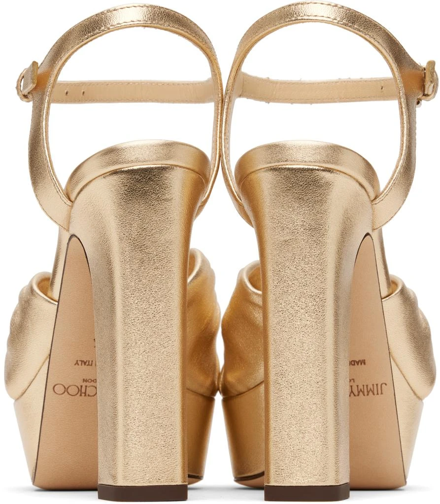 Jimmy Choo Gold Heloise 120 Heeled Sandals 2