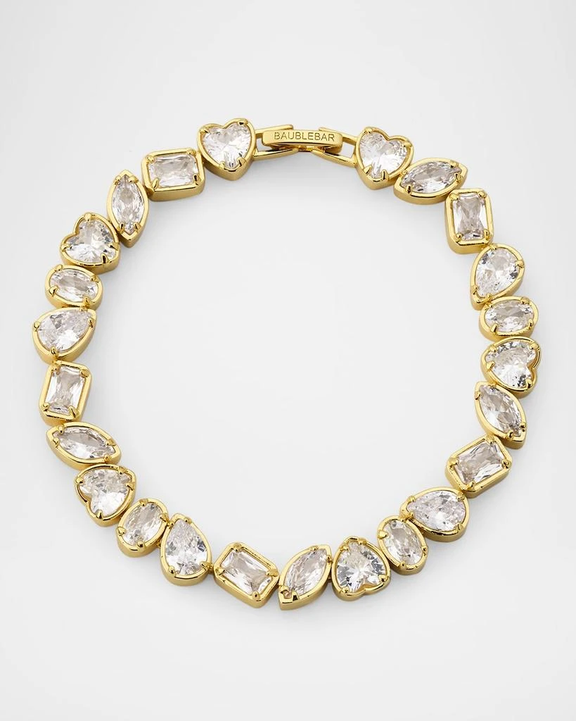 BAUBLEBAR Scattered Cubic Zirconia Tennis Bracelet 1