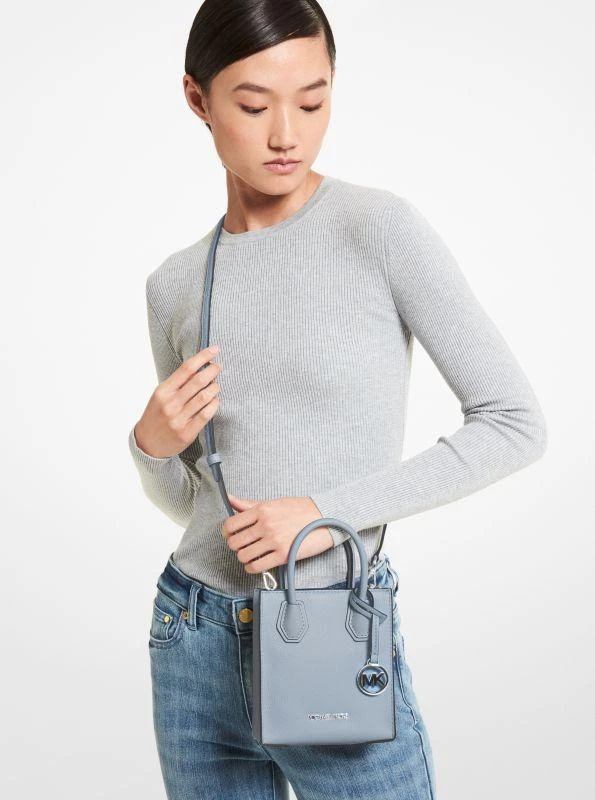 Michael Kors Mercer Extra-Small Pebbled Leather Crossbody Bag 3