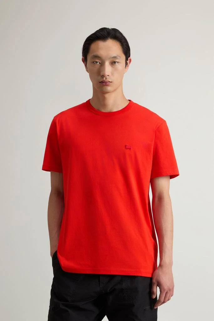 Woolrich Pure Cotton Sheep T-shirt with Patch - Men - White 1