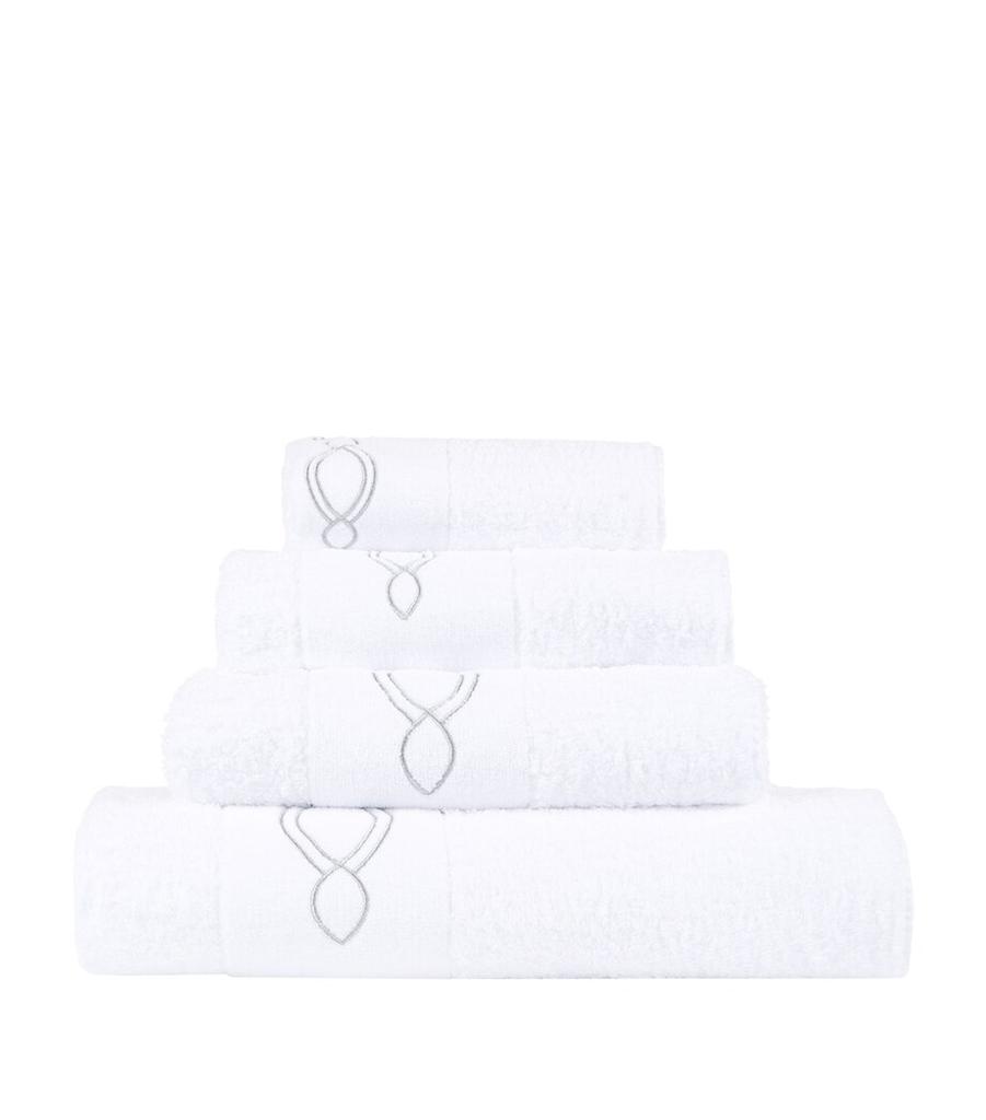 Abyss & Habidecor Décor Silver Trim Guest Towel 40cm x 75cm