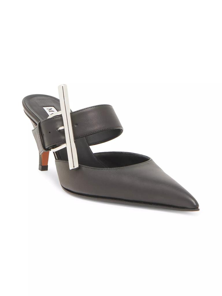 【Alexander McQueen】BIRDEE SANDAL 70MM◆808167WHABS Alexander McQueen Birdee 70MM Leather Mules - Slippers