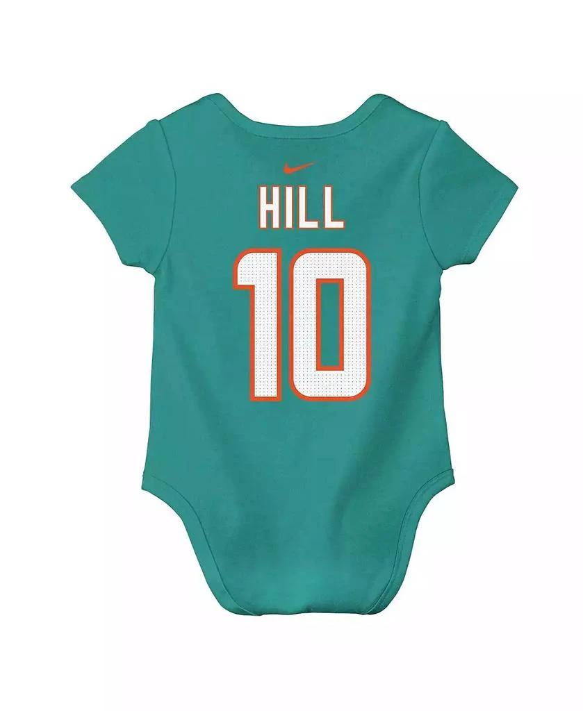 NIKE Baby Boys and Girls Tyreek Hill Aqua Miami Dolphins Player Name Number Bodysuit 3