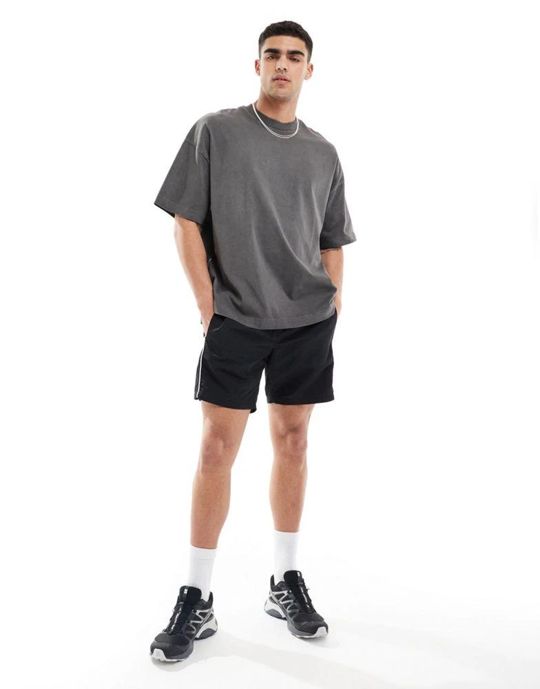 ASOS 4505 Icon heavyweight cotton oversized t-shirt with quick dry finish in black 3
