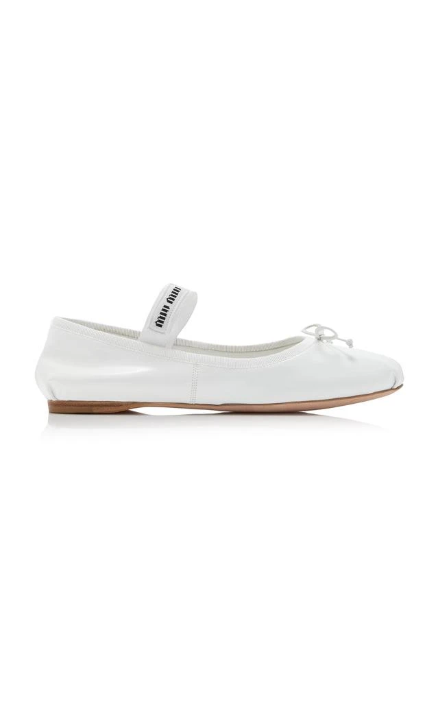 Miu Miu Miu Miu - Leather Ballet Flats - White - IT 39.5 - Moda Operandi 1
