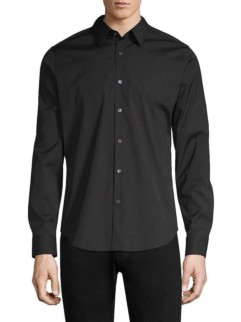 Theory Sylvain Wealth Poplin Long-Sleeve Shirt 1