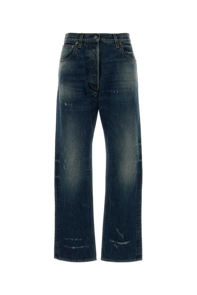 Prada Prada Logo-Patch Distressed Jeans 1