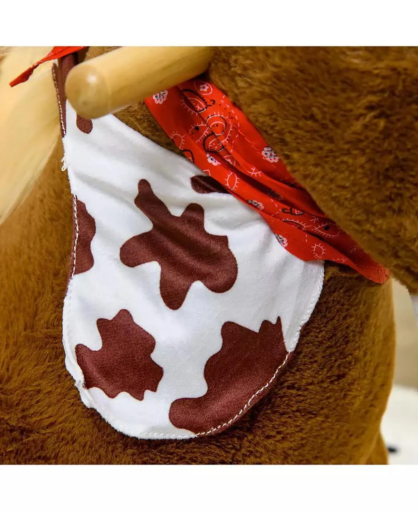 Qaba Baby Rocking Horse, Plush Animal Rocker w/ Realistic Sound, Pedals 7