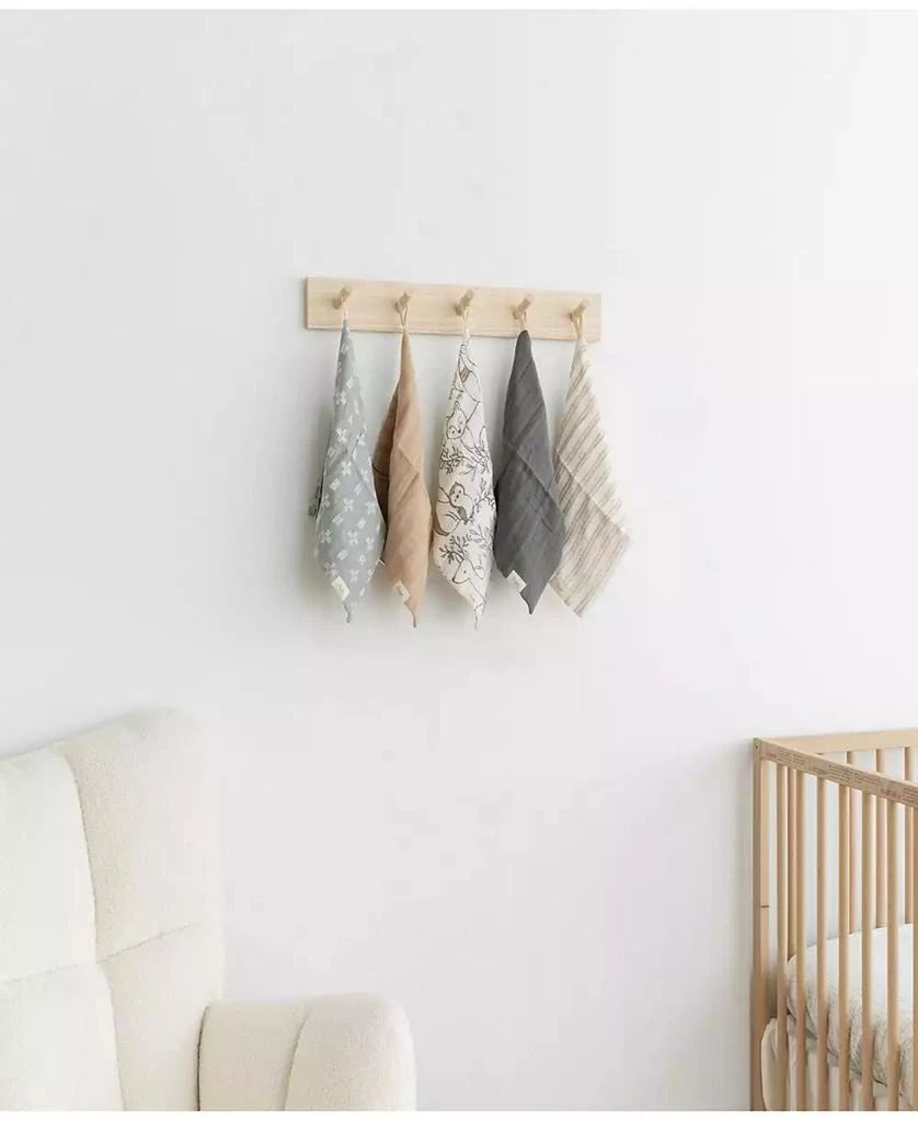 Crane Baby Infants Ezra Woodland Animal Wash Cloth, 5-Pc. Set 5