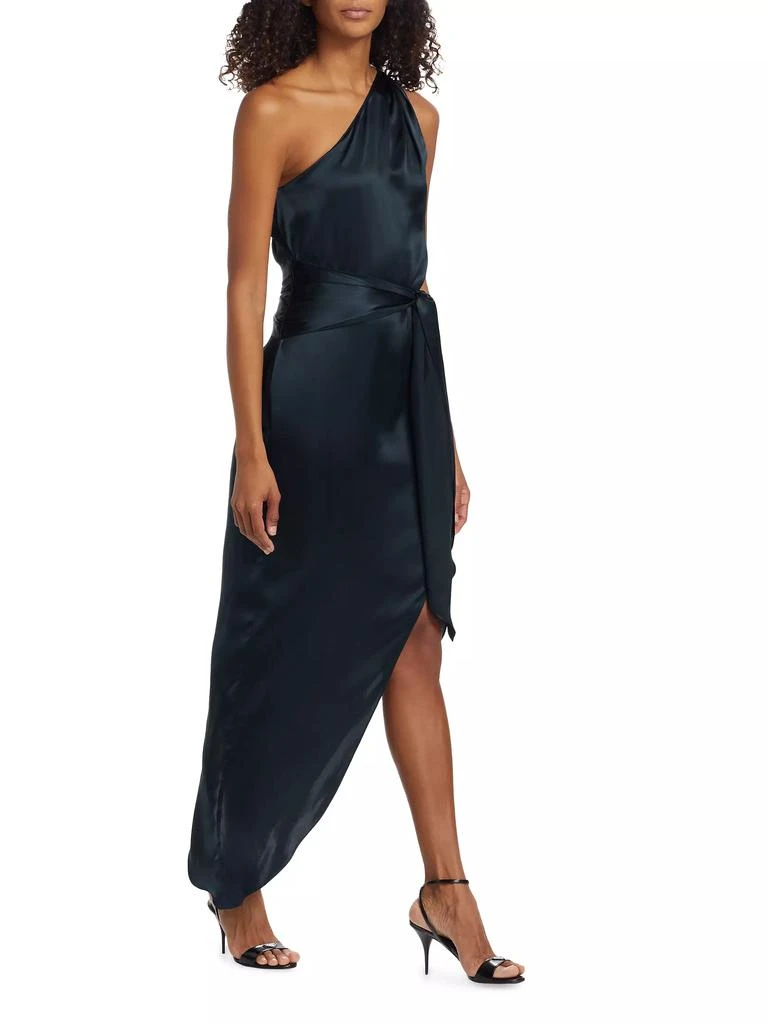 Amanda Uprichard Palmira Silk One-Shoulder Maxi Dress 3