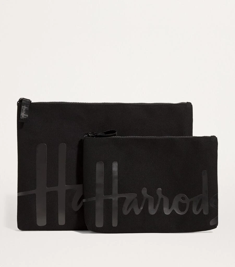Harrods Medium Cotton Logo Pouch 3