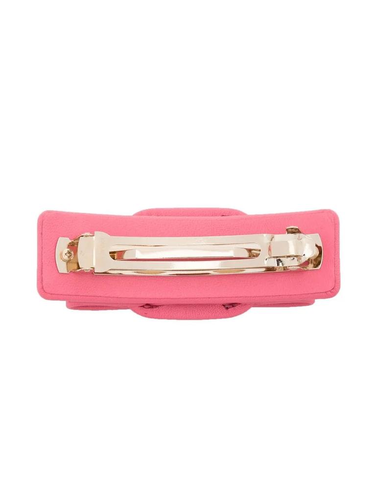 Salvatore Ferragamo Ferragamo Logo-Plaque Leather Hair Clip