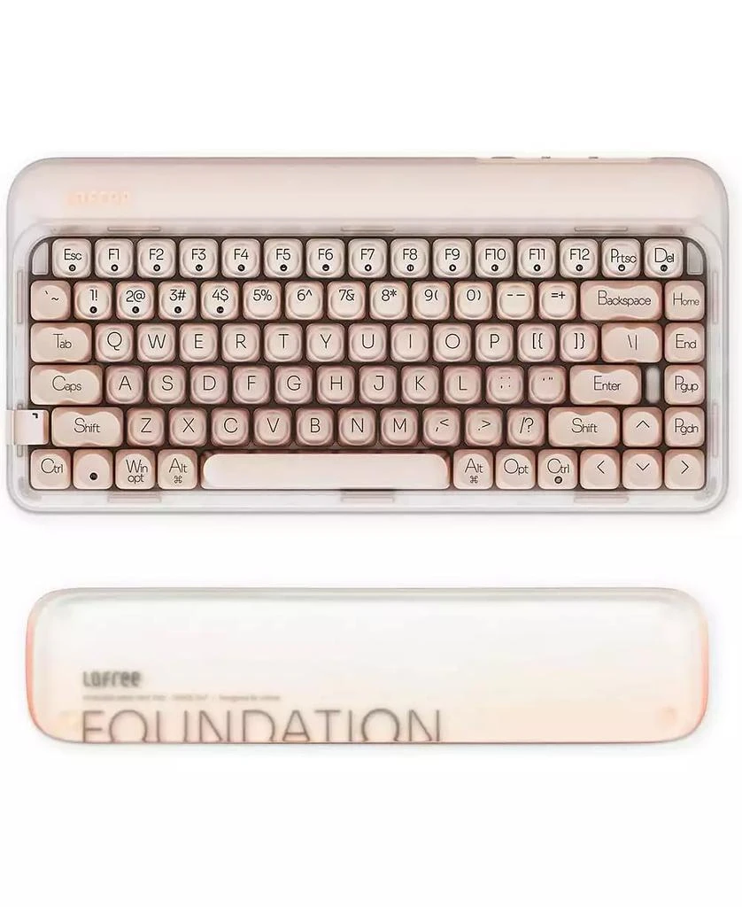 Lofree DOT Foundation Mechanical Keyboard with Jelly Palm Rest, 75% Hot-swappable, Rechargeable, Multi-Connection for Windows