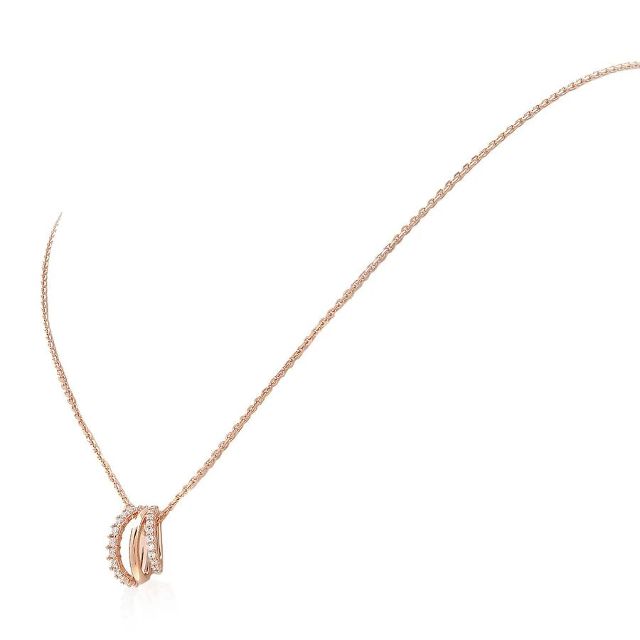 Swarovski Hyperbola Pendant 3 Row Rose Gold Shiny White 3