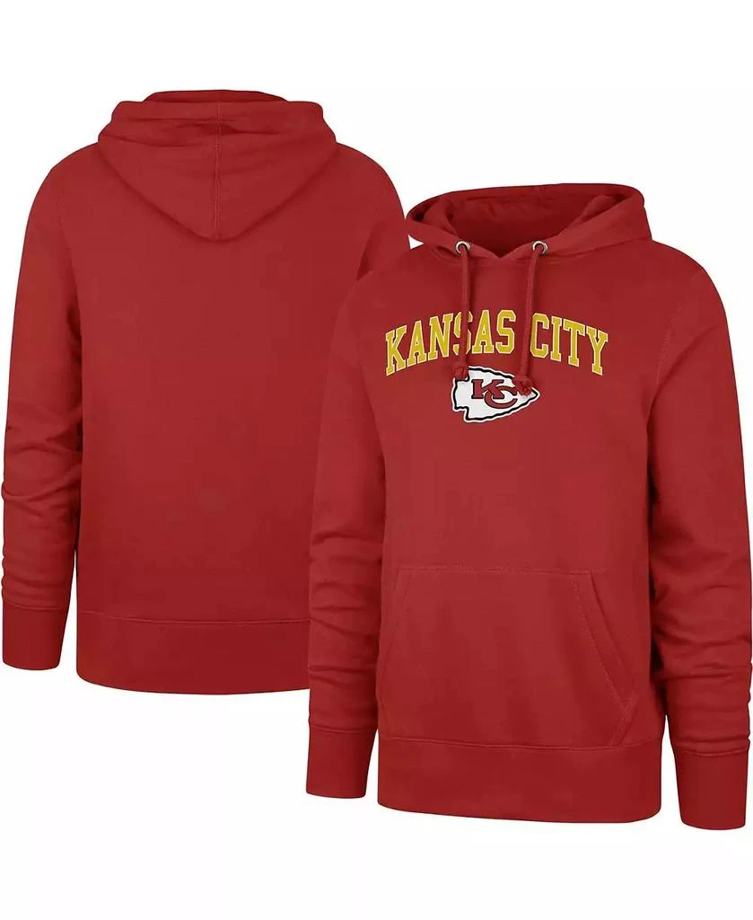 47 Brand Men's Red Kansas City Chiefs Arch Game Headline Pullover Hoodie 1