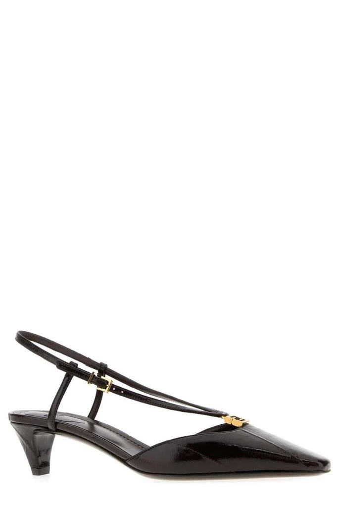 Fendi Fendi FFold Square-Toe Slingback Pumps 2