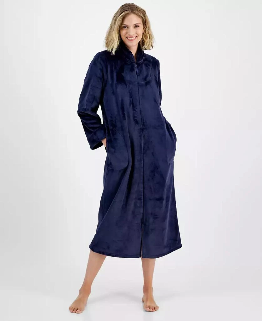 Charter Club Women's Long Plush Zip-Front Robe, Created for Macy's 1