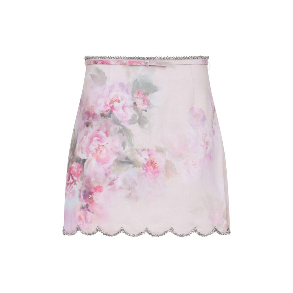 Zimmermann Crush Scalloped Mini Skirt