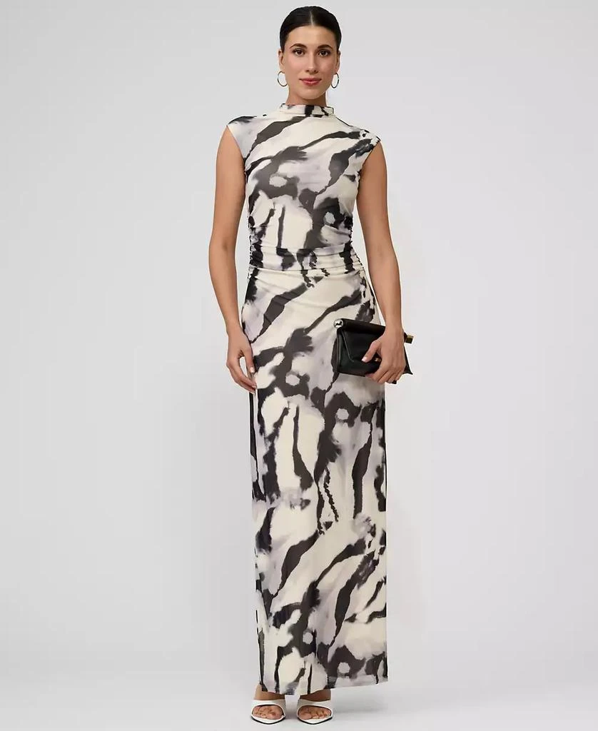 Rachel Roy Women's Nina Mock-Neck Mesh Dress - Blue - Maxi dresses