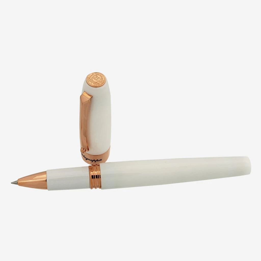 Montegrappa Montegrappa Fortuna White with Rose Trim Rollerball Pen ISFORRRH 2