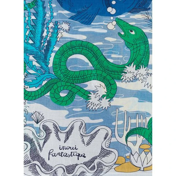Inoui Editions Printed cotton stole 1