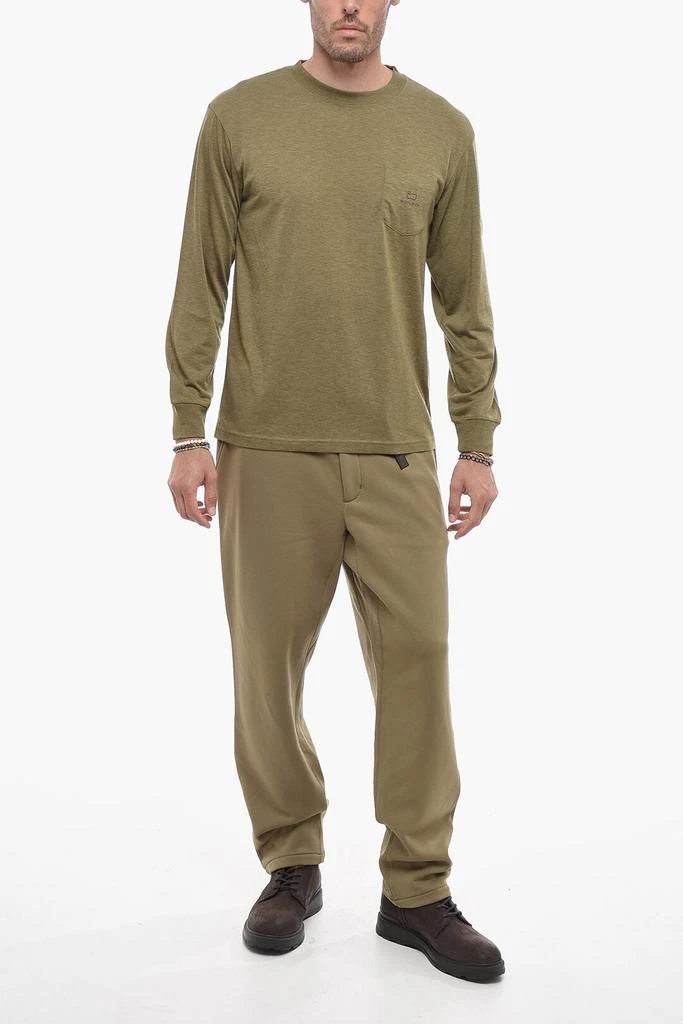 Woolrich Long Sleeved Crew-neck T-Shirt with Breast Pocket 4