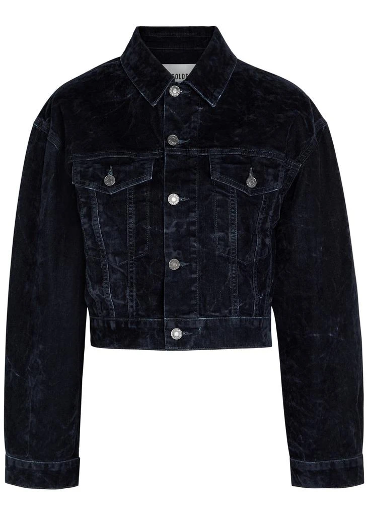 AGOLDE Radley cropped velvet jacket