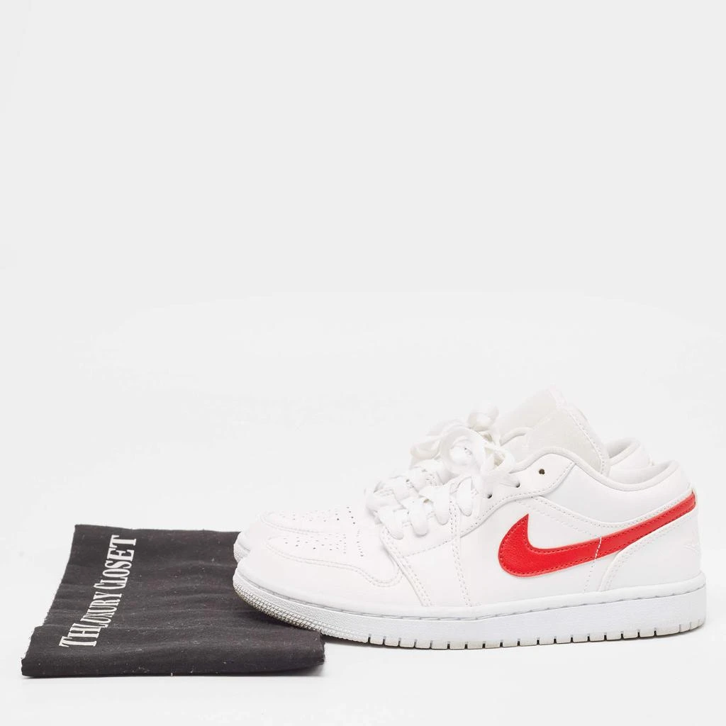 Jordan Air Jordans White/Red Leather Air Jordan 1 White Red Sneakers Size 37.5 9