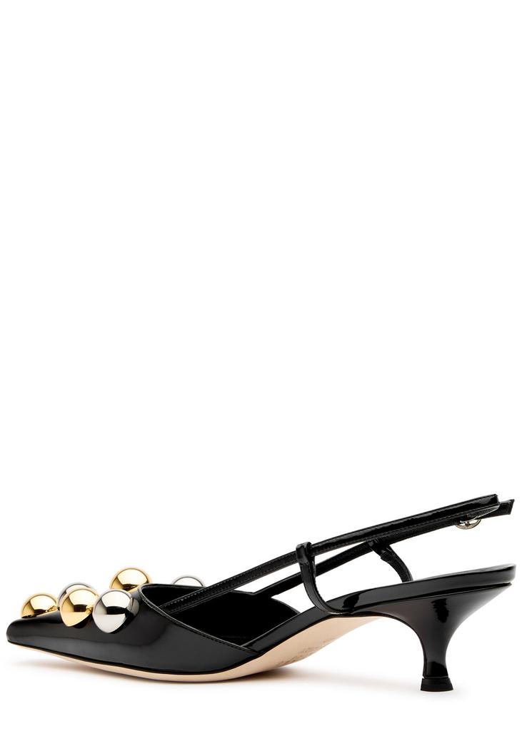 A.W.A.K.E MODE Rita 65 embellished leather slingback pumps
