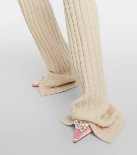 Magda Butrym Floral-appliqué split-hem flared pants 5