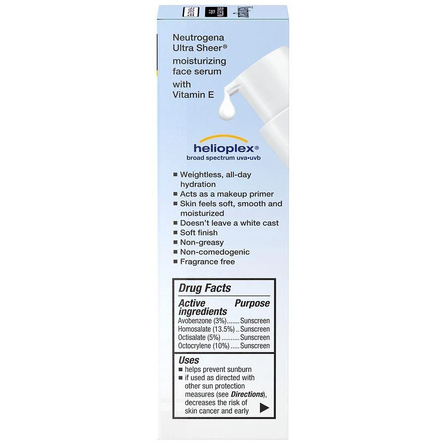 Neutrogena Ultra Sheer Moisturizing Serum, Vitamin E, SPF 60 11