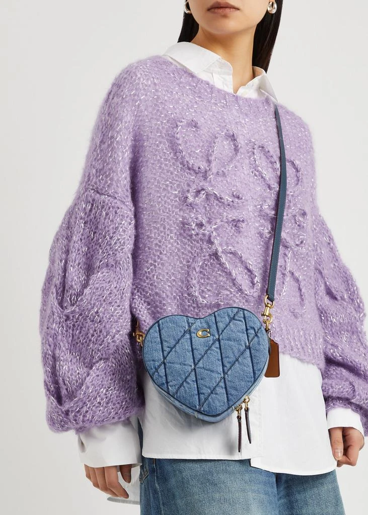 Coach Heart quilted denim cross-body bag  5