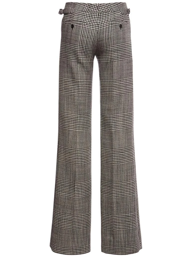 TOM FORD Prince Of Wales Wool Flared Pants 3