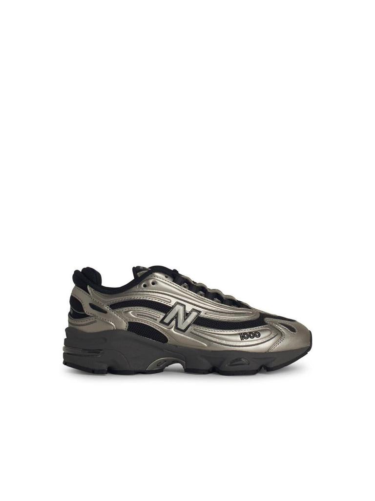 Shop New Balance '1000' Silver Leather Blend Sneakers on