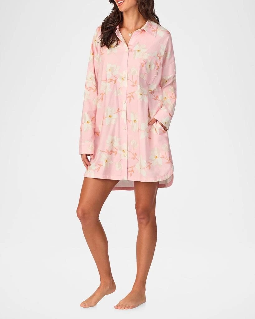 BedHead Pajamas High-Low Organic Cotton Flannel Nightshirt 2