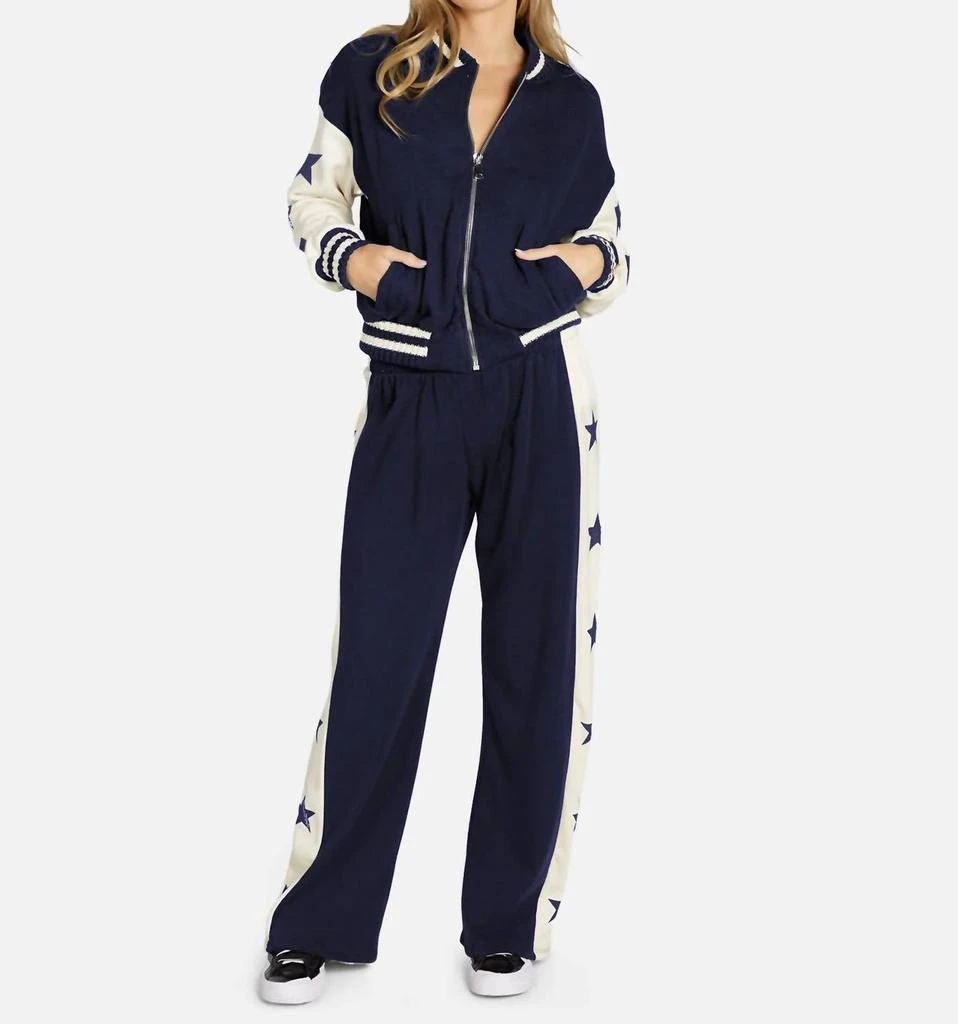 Lauren Moshi Tawny Stars Pants In Navy/bone 5