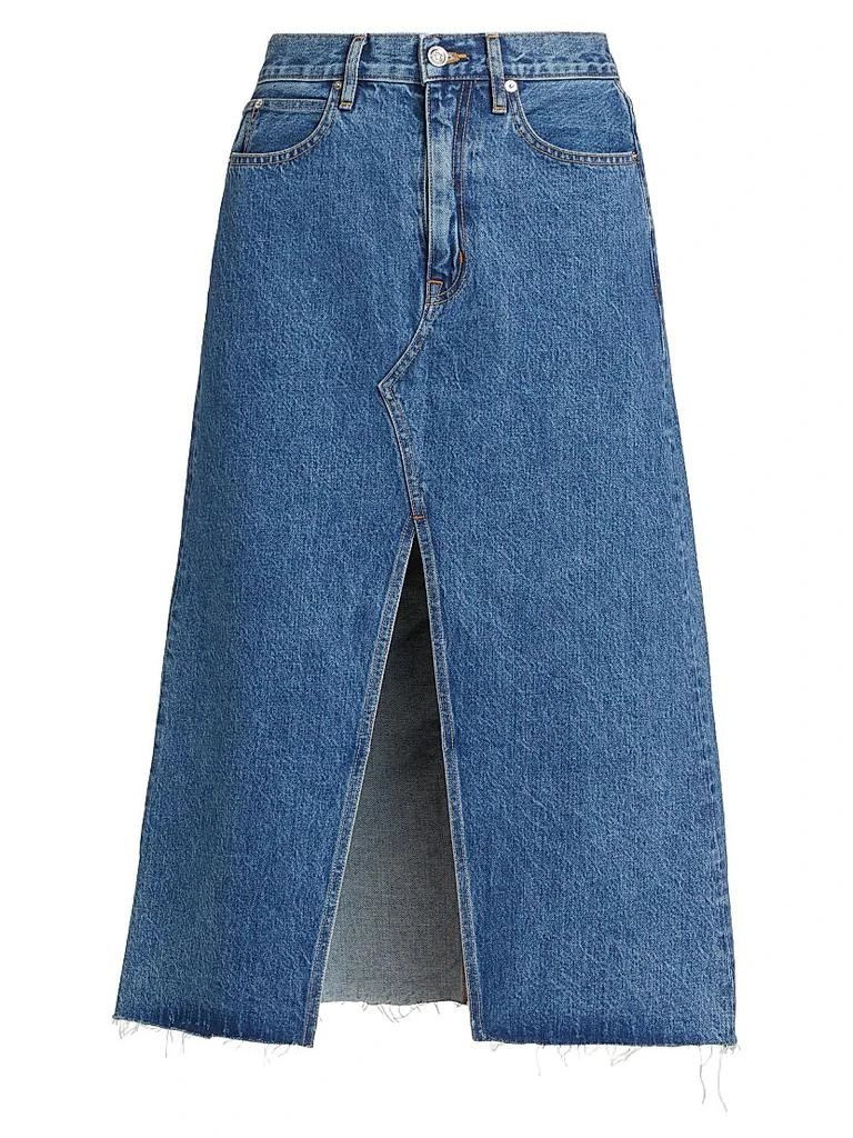 SLVRLAKE Denim A-Line Midi-Skirt 1