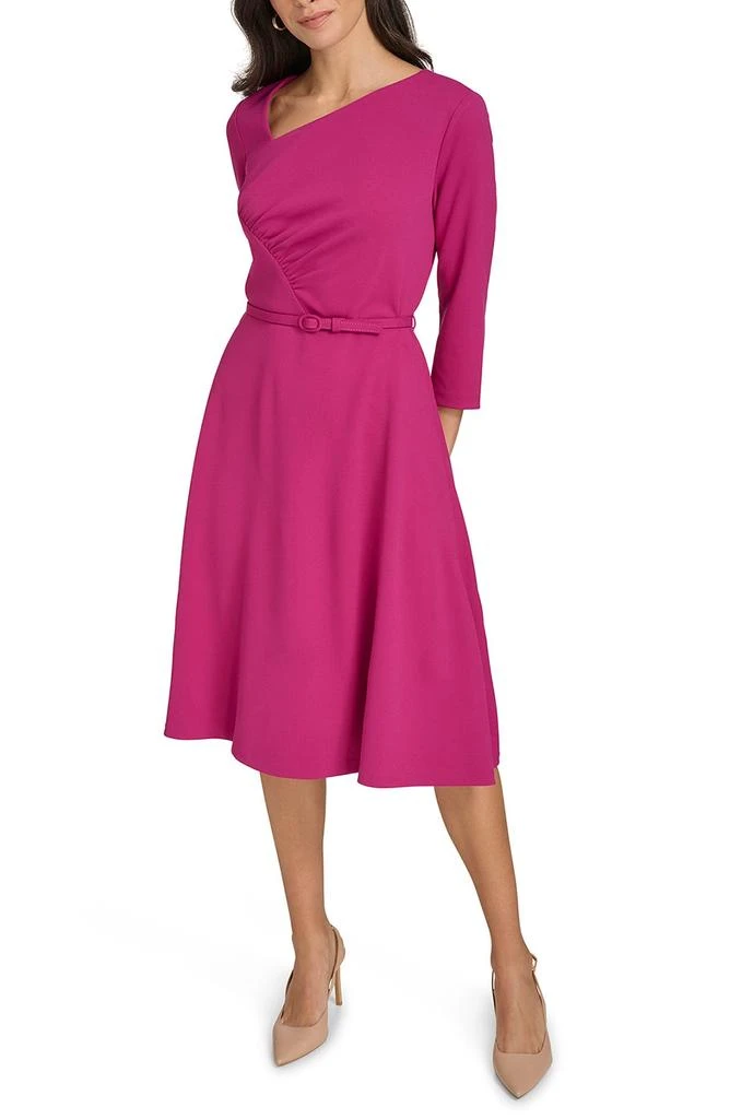 Shop Asymmetric Neck Belted Fit & Flare Midi Dress on Sale at BeyondStyle   Get 73% Off Asymmetric Neck Belted Fit & Flare Midi Dress with Limited-Time  Flash Deals, Exclusive Discounts, and
