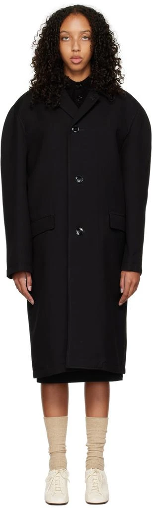 Lemaire Black Crombie Coat 1
