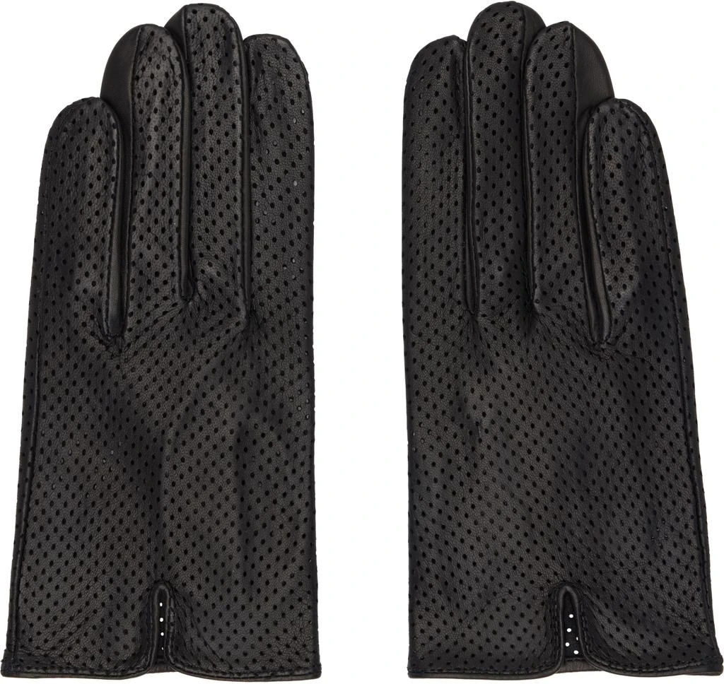 Handsome Stockholm Black Statement Perforated Gloves