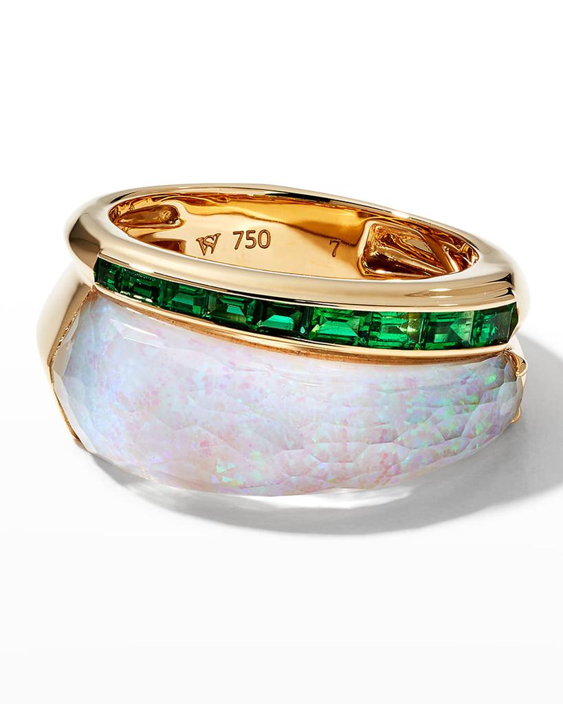 Stephen Webster Slimline Ring Set with White Opalescent Quartz