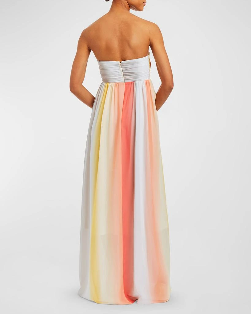 Mestiza New York Margarita Strapless Ombre Chiffon Cape & Gown 3