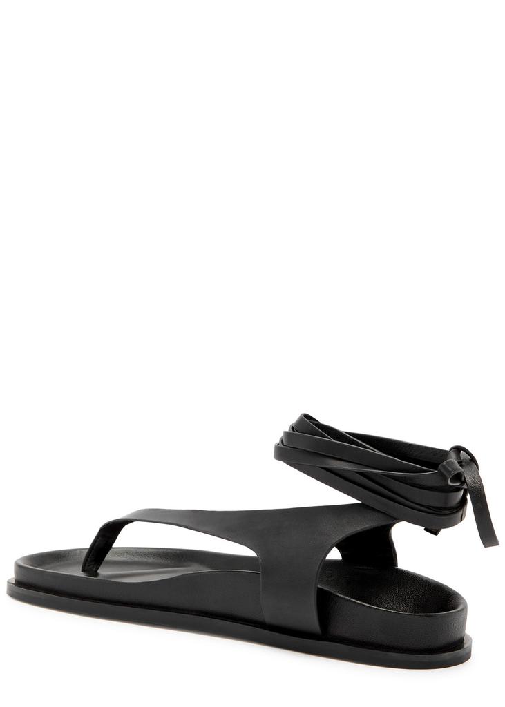 A.EMERY Shel lace-up leather thong sandals