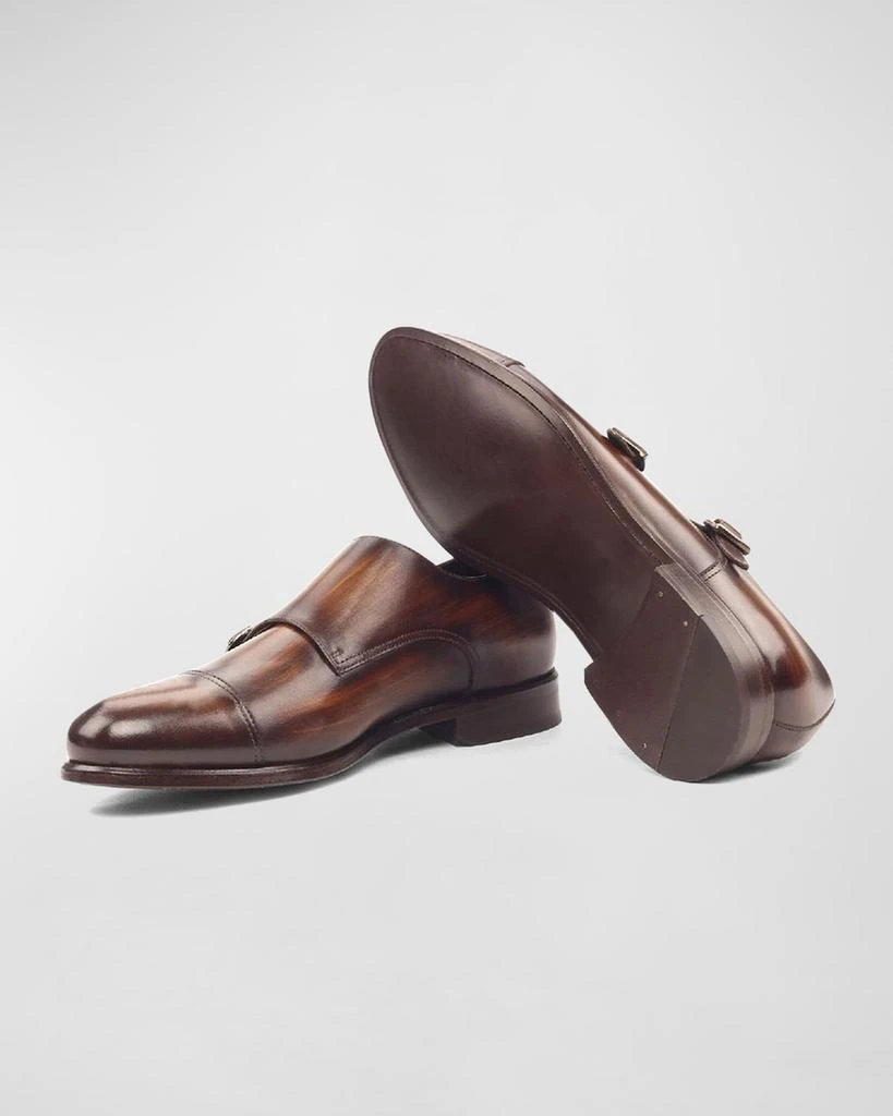 Ike Behar Men's Regal Two-Tone Patina Leather Double-Monk Loafers 3
