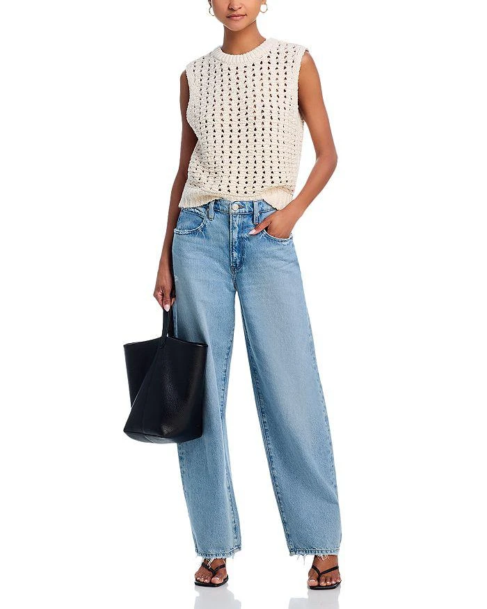 FRAME Low Slung Barrel Wide Leg Jeans in Ziggy 2