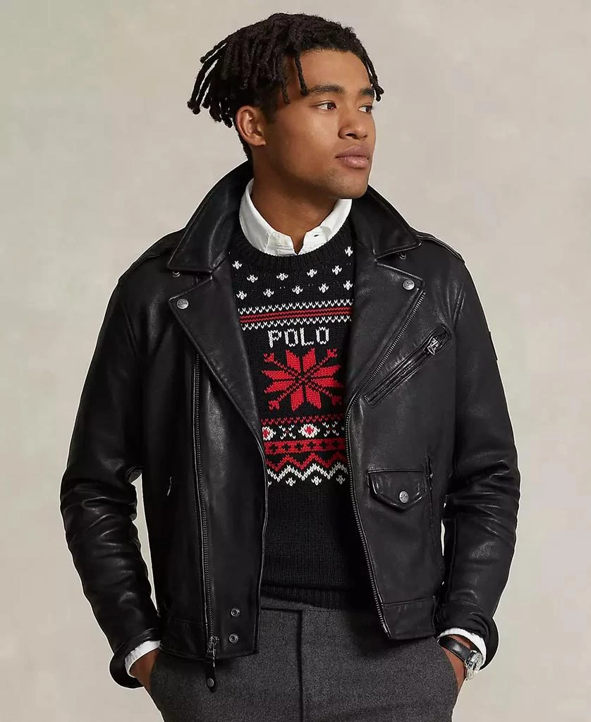 Ralph Lauren Men's Iconic Leather Motorcycle Jacket 1