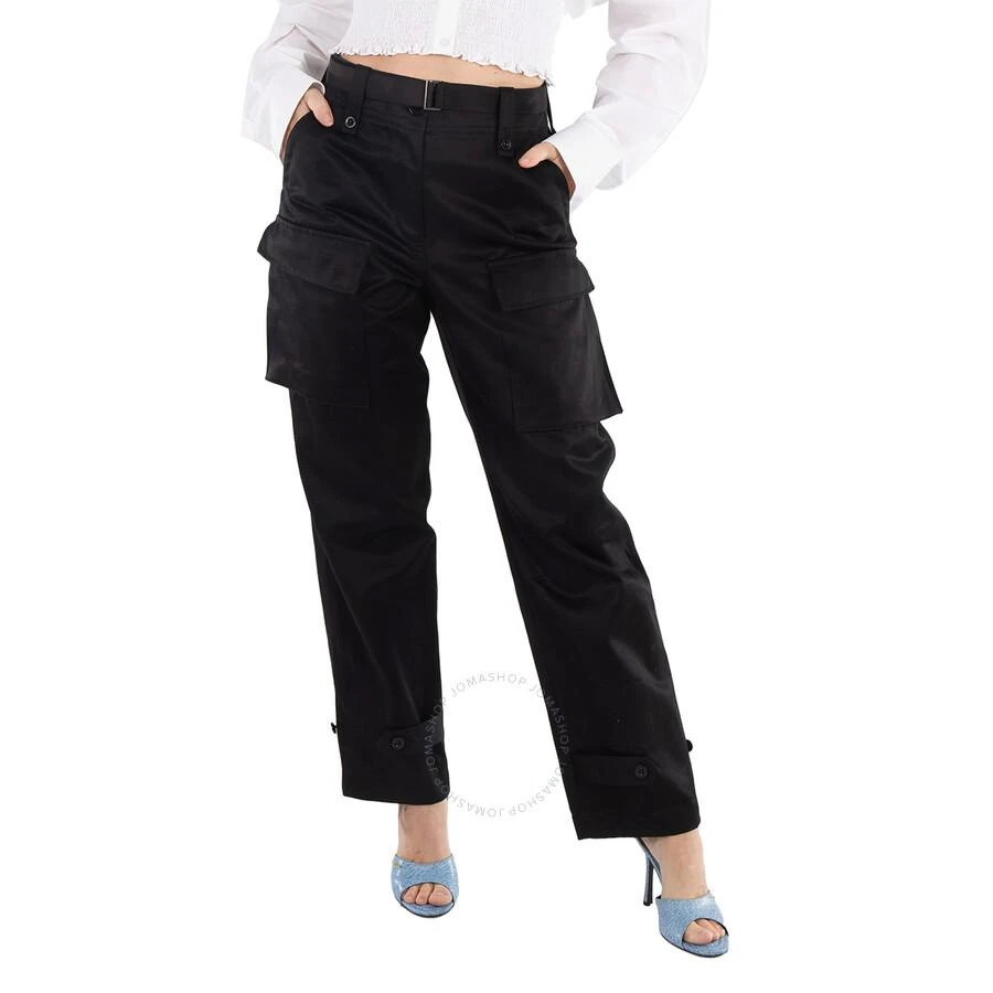 Sacai Ladies Black Cotton Chino Pants 1