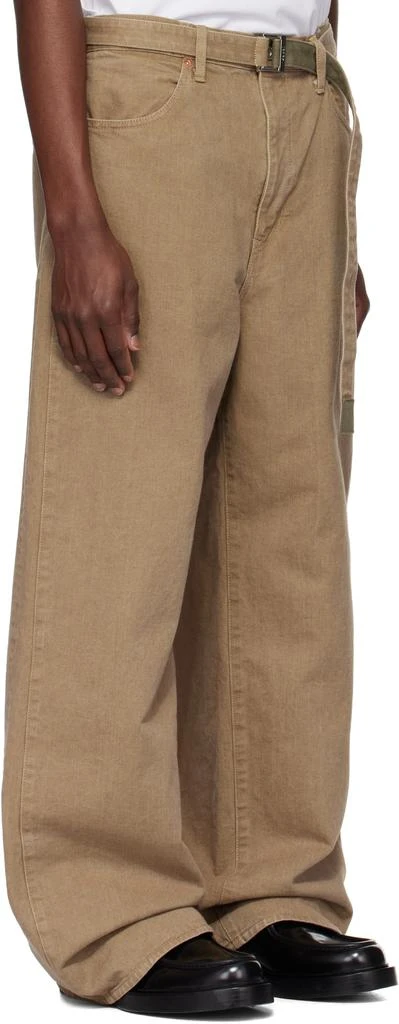 Sacai Beige Belted Jeans 2